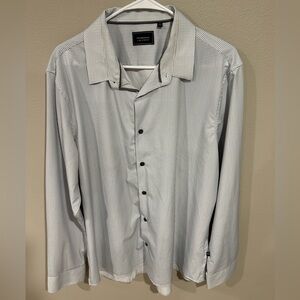 7 Diamonds Shirt Mens XL White 4 Way Stretch Button Down Casual Top